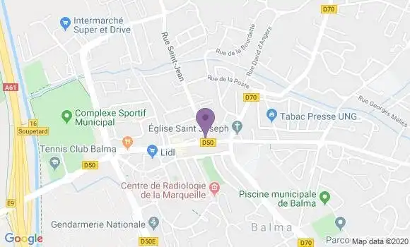 Localisation Société Générale Agence de Balma