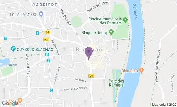Localisation Société Générale Agence de Blagnac