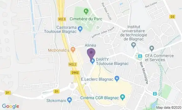 Localisation Société Générale Agence de Blagnac Brassens