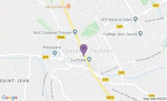 Localisation Société Générale Agence de Castanet Tolosan