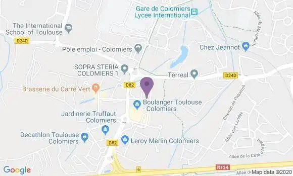 Localisation Société Générale Agence de Colomiers le Perget