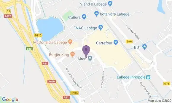 Localisation Société Générale Agence de Labège