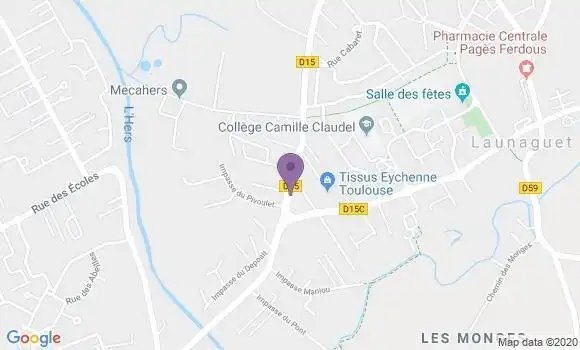 Localisation Société Générale Agence de Launaguet