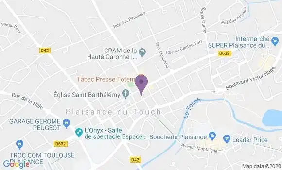 Localisation Société Générale Agence de Plaisance du Touch