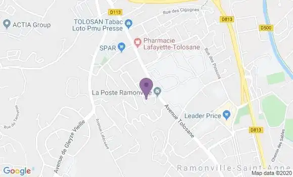 Localisation Société Générale Agence de Ramonville Saint Agne