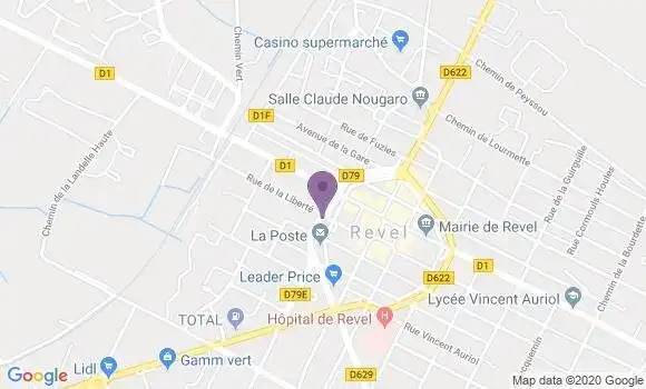 Localisation Société Générale Agence de Revel