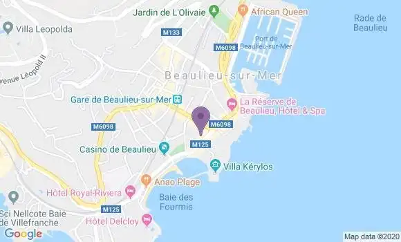 Localisation Société Générale Agence de Beaulieu sur Mer