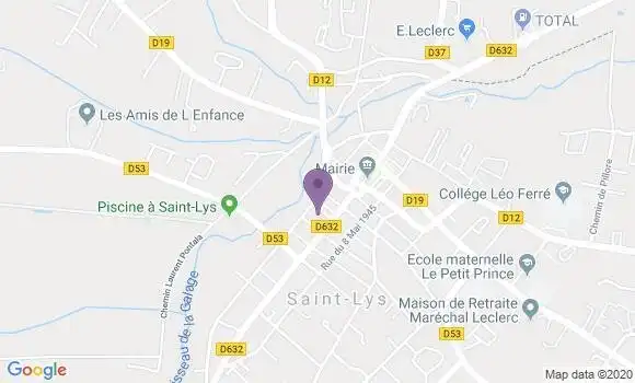 Localisation Société Générale Agence de Saint Lys