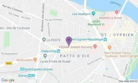 Localisation Société Générale Agence de Toulouse Billières