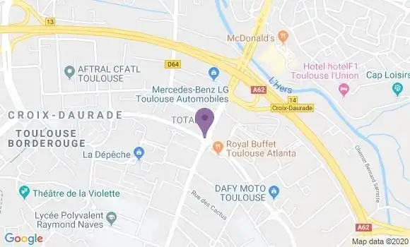 Localisation Société Générale Agence de Toulouse Croix Daurade