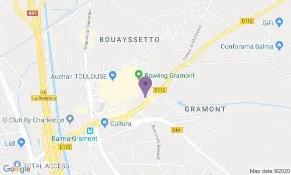 Localisation Société Générale Agence de Toulouse Gramont