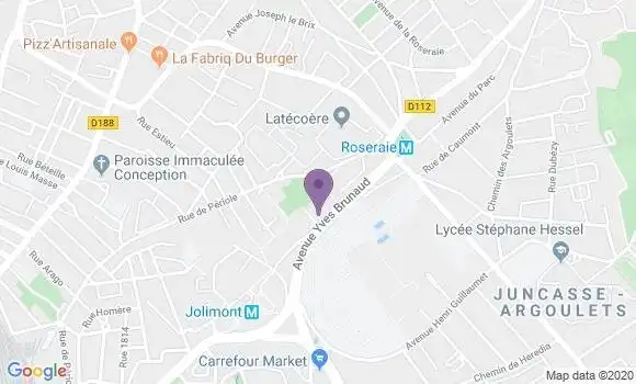 Localisation Société Générale Agence de Toulouse la Roseraie