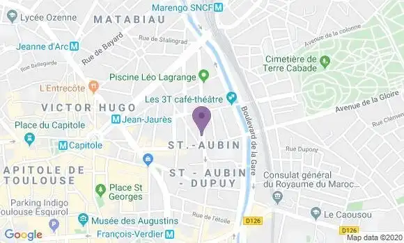 Localisation Société Générale Agence de Toulouse Saint Aubin