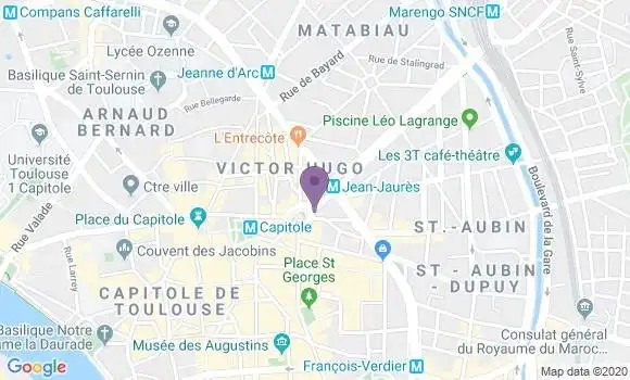 Localisation Société Générale Agence de Toulouse Wilson