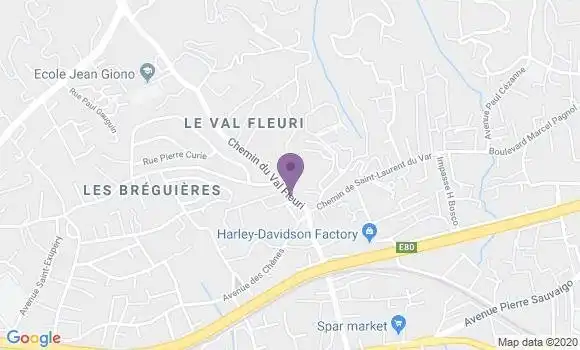 Localisation Société Générale Agence de Cagne Val Fleuri