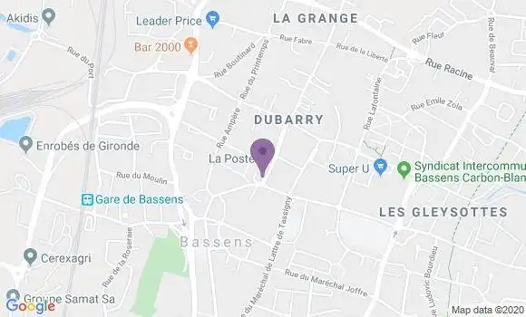 Localisation Société Générale Agence de Bassens