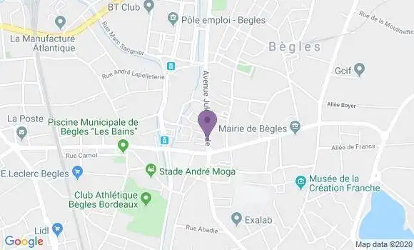 Localisation Société Générale Agence de Bègles