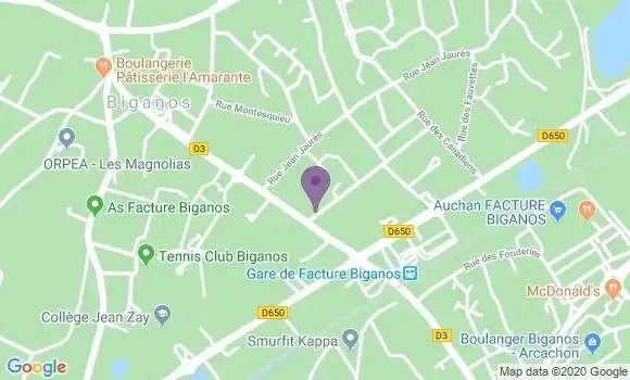 Localisation Société Générale Agence de Biganos Facture