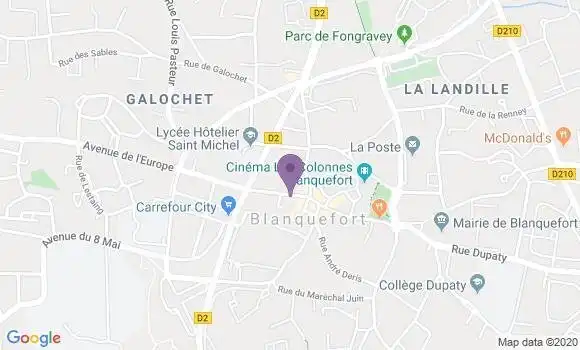 Localisation Société Générale Agence de Blanquefort