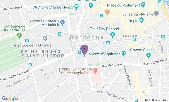 Localisation Société Générale Agence de Bordeaux Albret