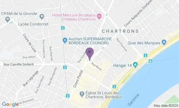Localisation Société Générale Agence de Bordeaux Chartrons