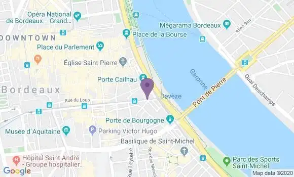 Localisation Société Générale Agence de Bordeaux Rousselle