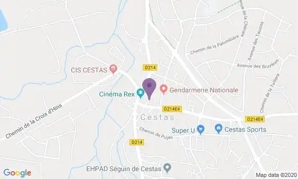 Localisation Société Générale Agence de Cestas