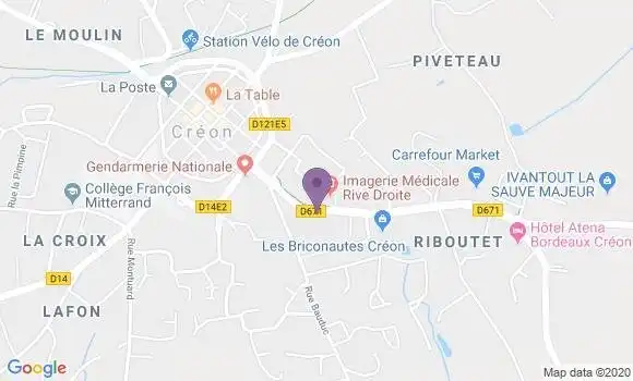 Localisation Société Générale Agence de Créon