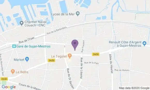 Localisation Société Générale Agence de Gujan Mestras