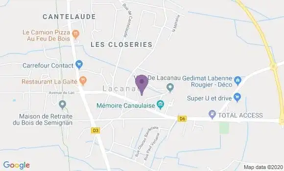 Localisation Société Générale Agence de Lacanau