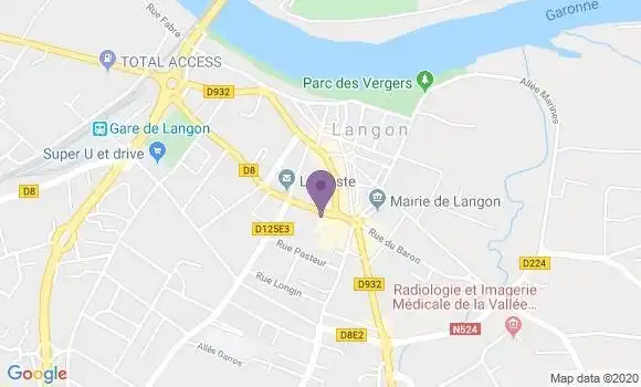 Localisation Société Générale Agence de Langon