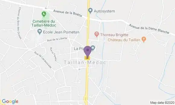 Localisation Société Générale Agence de Le Taillan Médoc