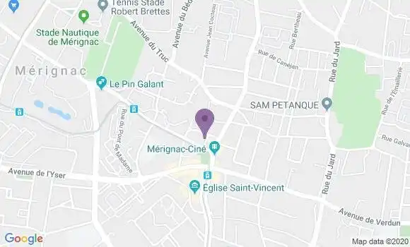 Localisation Société Générale Agence de Mérignac