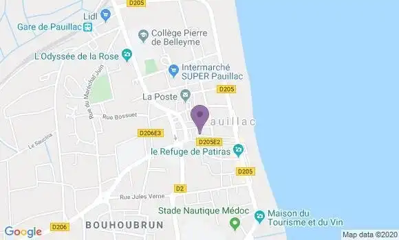 Localisation Société Générale Agence de Pauillac