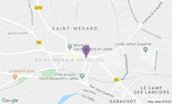 Localisation Société Générale Agence de Saint Médard en Jalles