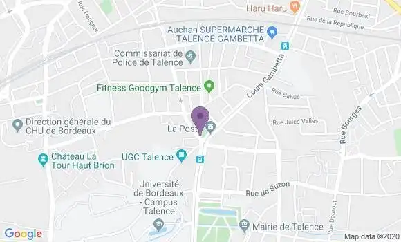 Localisation Société Générale Agence de Talence