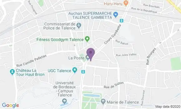 Localisation Société Générale Agence de Talence Université