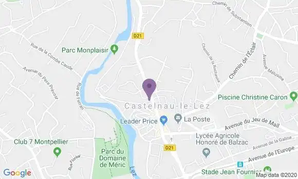 Localisation Société Générale Agence de Castelnau le Lez