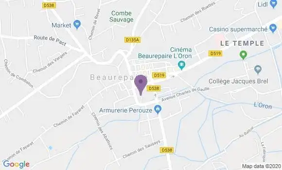 Localisation Caisse d