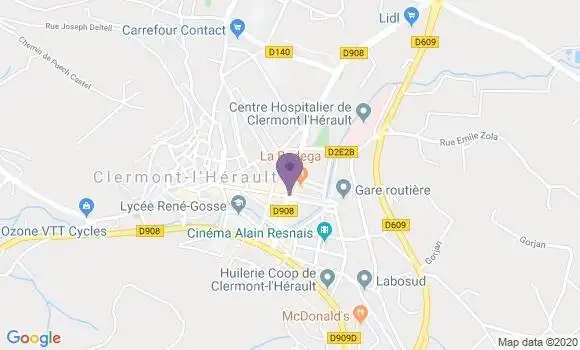Localisation Société Générale Agence de Clermont l