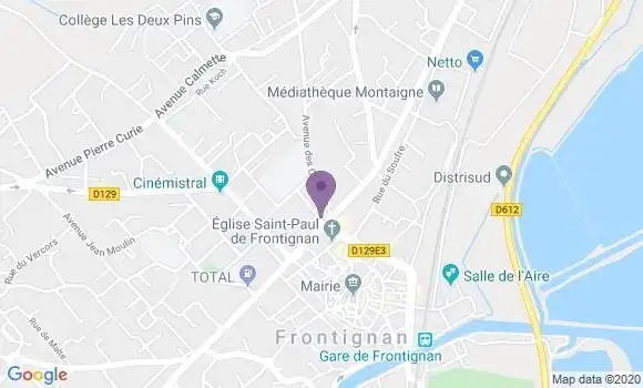Localisation Société Générale Agence de Frontignan
