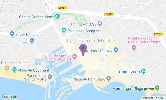 Localisation Société Générale Agence de La Grande Motte