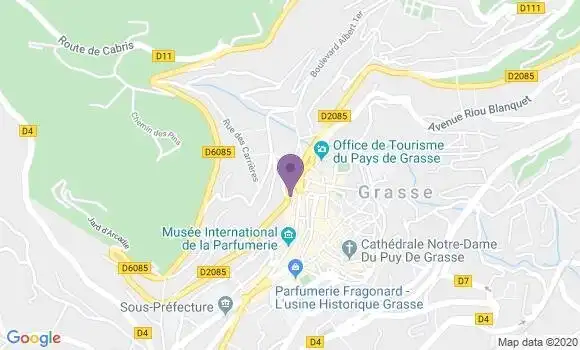 Localisation Société Générale Agence de Grasse