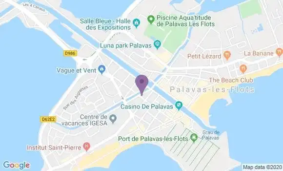 Localisation Société Générale Agence de Palavas les Flots