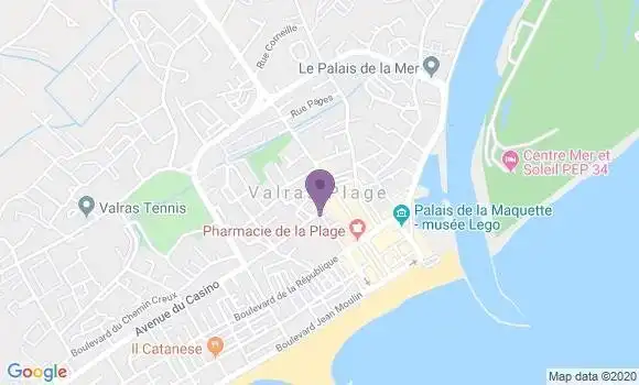 Localisation Société Générale Agence de Valras Plage