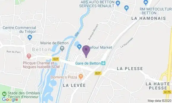 Localisation Société Générale Agence de Betton
