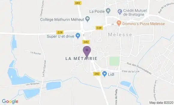 Localisation Société Générale Agence de Melesse