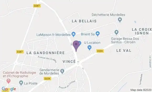 Localisation Société Générale Agence de Mordelles