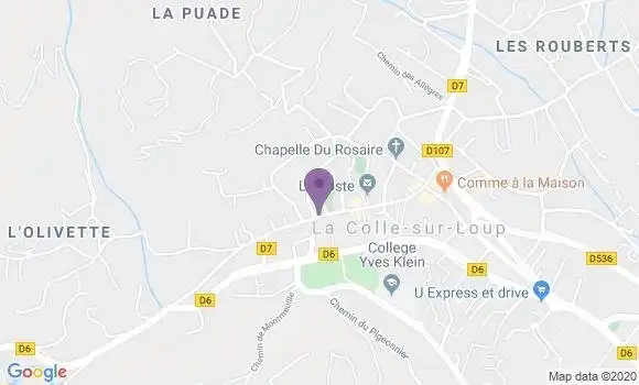 Localisation Société Générale Agence de La Colle sur Loup