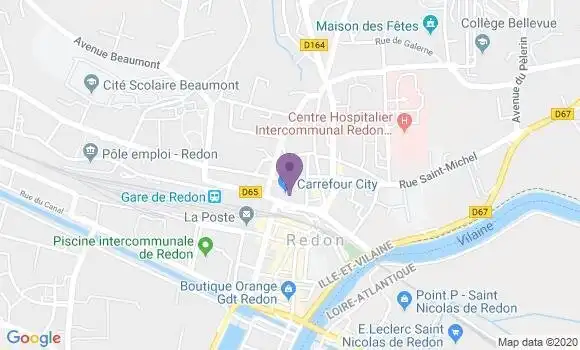 Localisation Société Générale Agence de Redon
